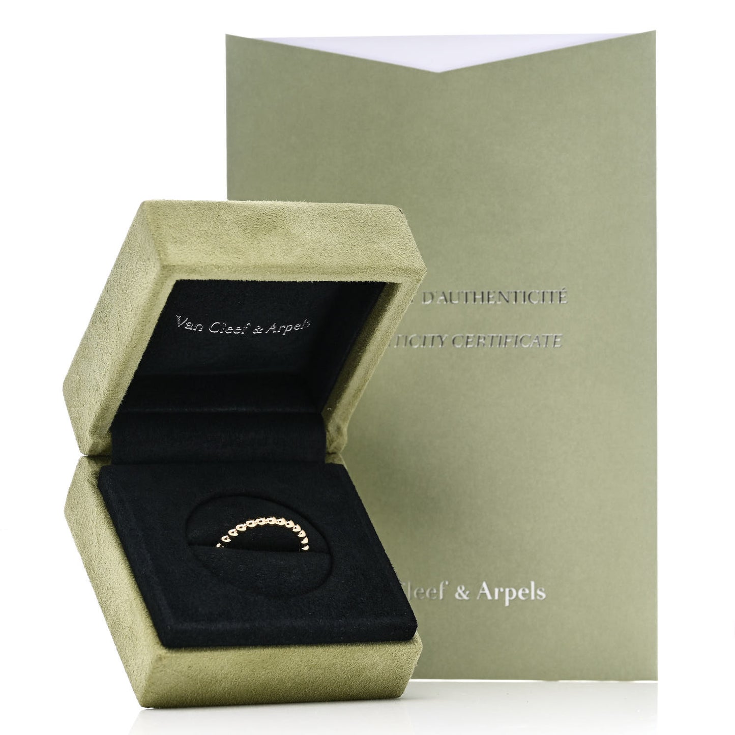 18K Yellow Gold Medium Perlee Ring 58 8.25
