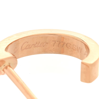 Cartier 18K Pink Gold Small LOVE Hoop Earrings 4 of 5