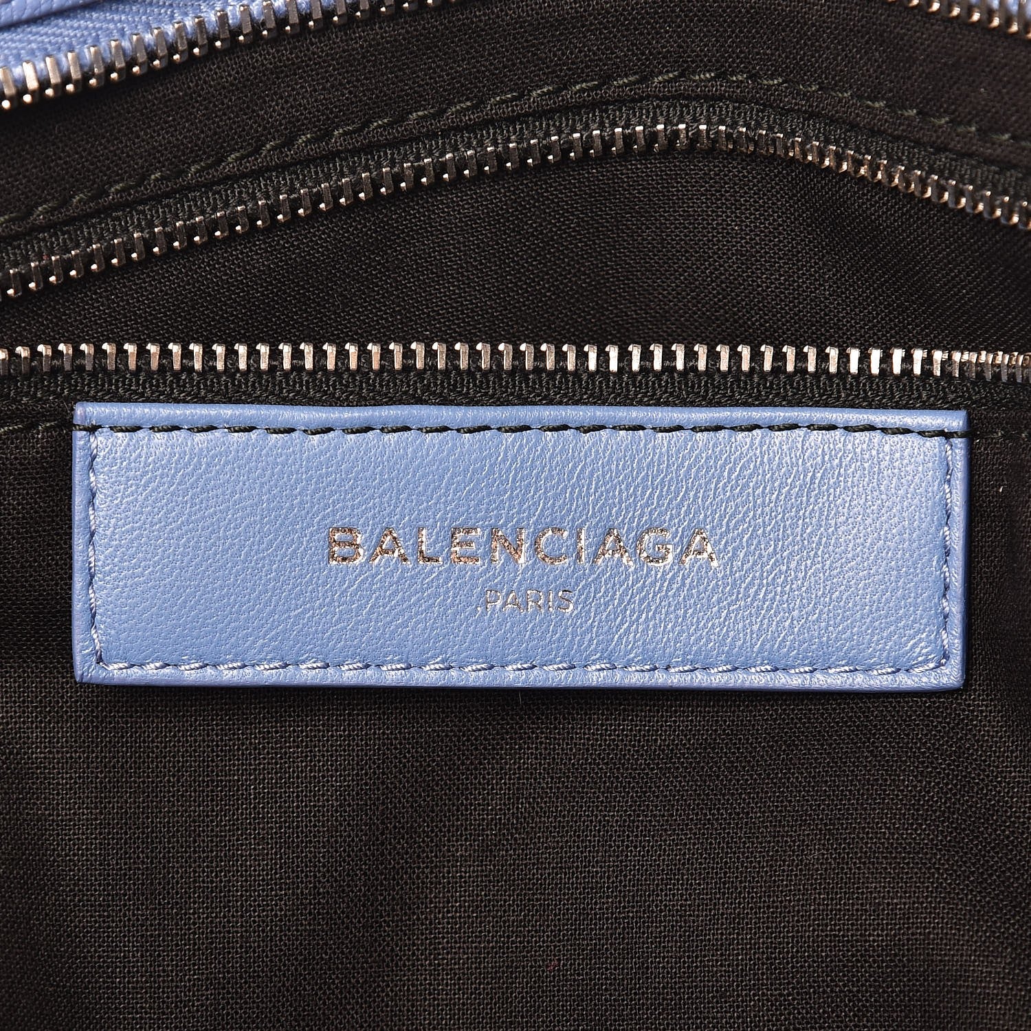 Balenciaga Chevre Silver Metallic Edge Hardware City Bleu Bleuet 7 of 8