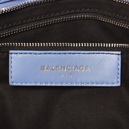 Balenciaga Chevre Silver Metallic Edge Hardware City Bleu Bleuet 7 of 8