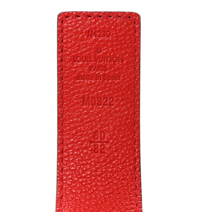 Louis Vuitton Monogram 30mm LV Initiales Reversible Belt 80 32 Coquelicot 5 of 6