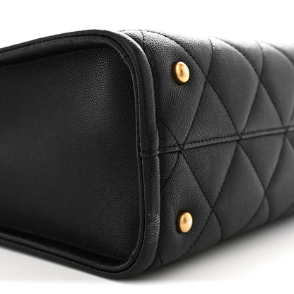 Chanel Caviar Quilted Chain Large Shopping Tote With Coin Purse Black 9 of 11