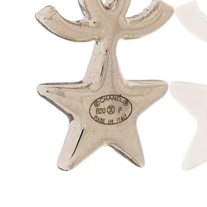 Chanel Crystal CC Starfall Drop Earrings Silver 4 of 5