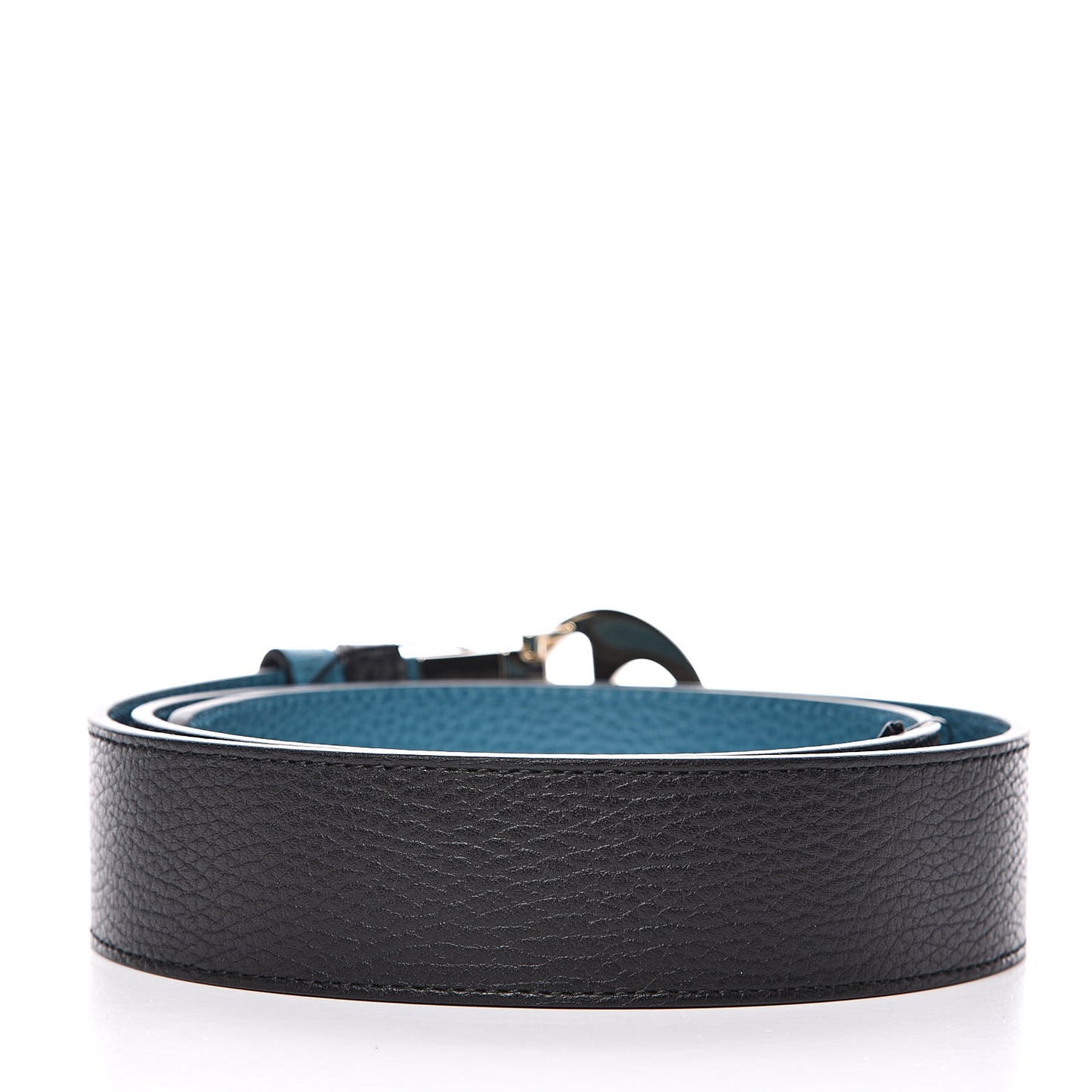Dollar Calfskin 1973 Reversible Belt 90 36 Black Deep Cobalt