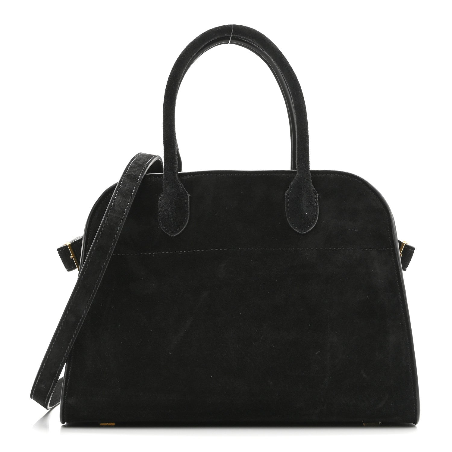 The Row Suede Soft Margaux 10 Bag Black 1 of 9