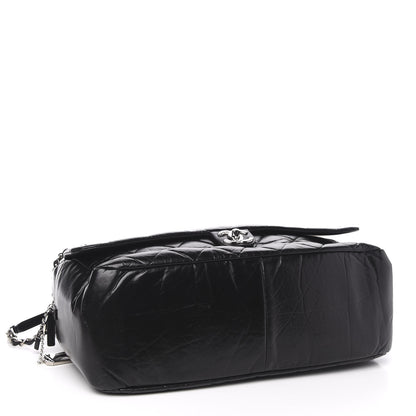 Chanel Aged Calfskin Quilted Large Express Bowling Bag Black 4 of 10