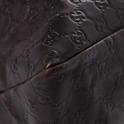 Gucci Guccissima Large Horsebit Chain Hobo Dark Brown 10 of 16