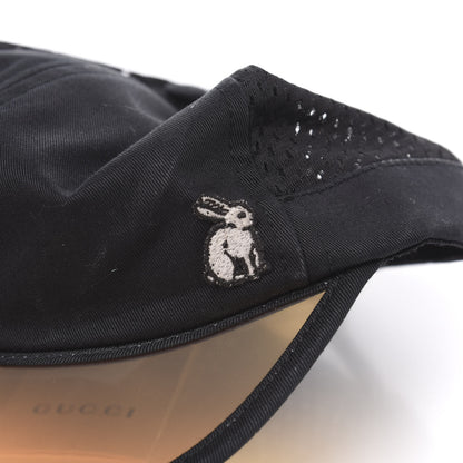 Gucci Cotton Embroidered Bunny Baseball Hat M Black 6 of 8