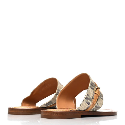 Louis Vuitton Damier Azur Palma Flat Thong Sandals 36 4 of 8