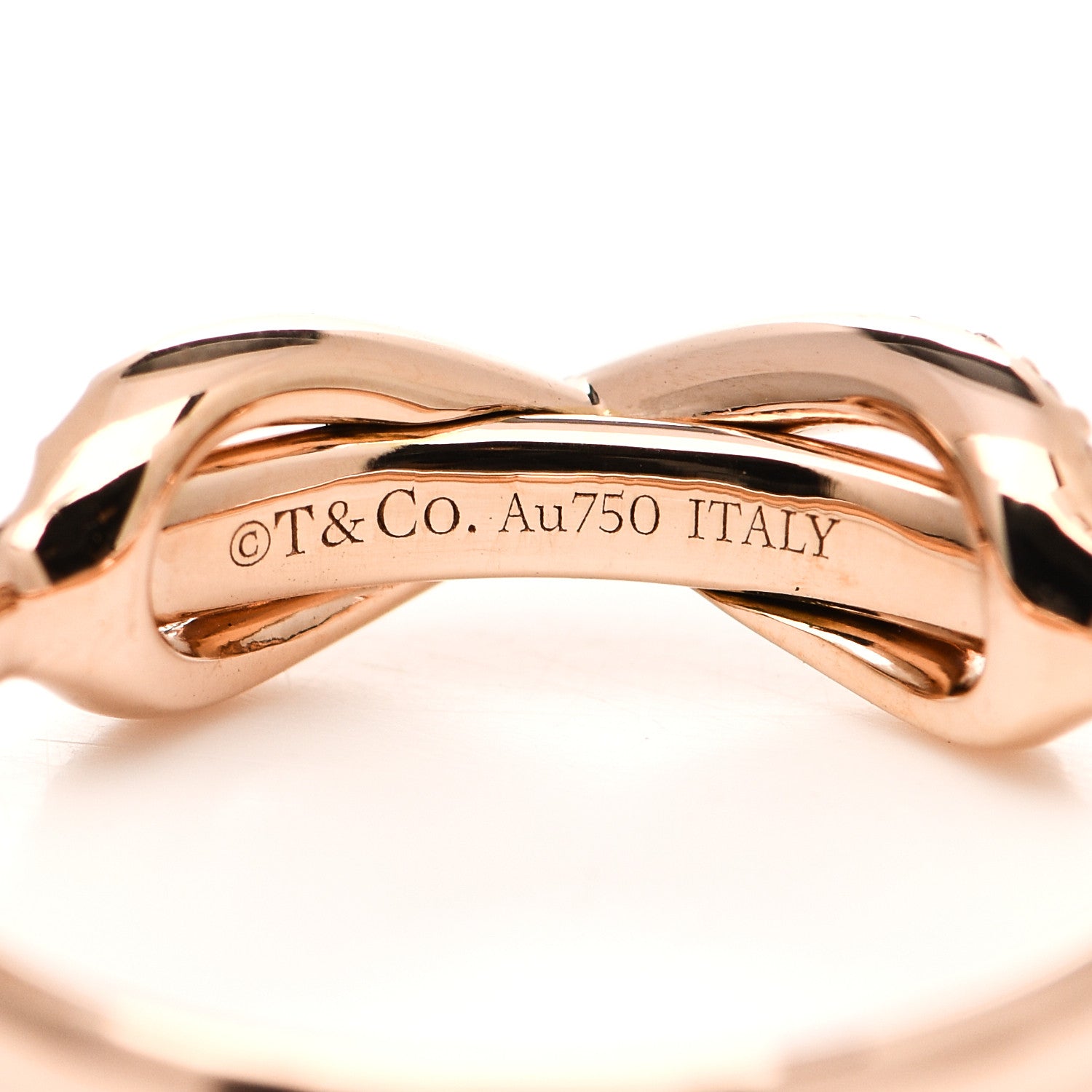 Tiffany 18K Rose Gold Diamond Infinity Ring 53. 6.25 4 of 5