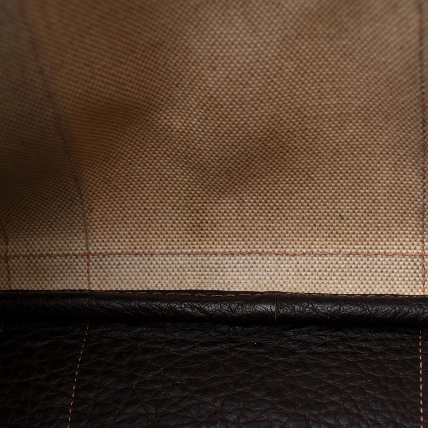 Buffle Skipper Toile Garden Party 36 MM Tote Marron Fonce