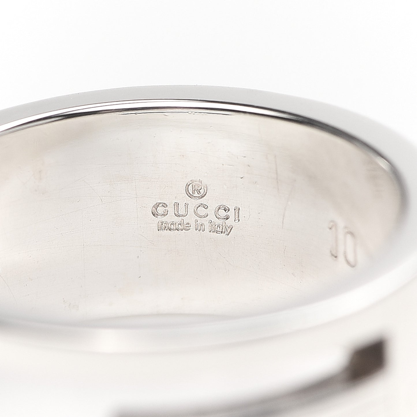 Sterling Silver G Cutout Ring 49 5