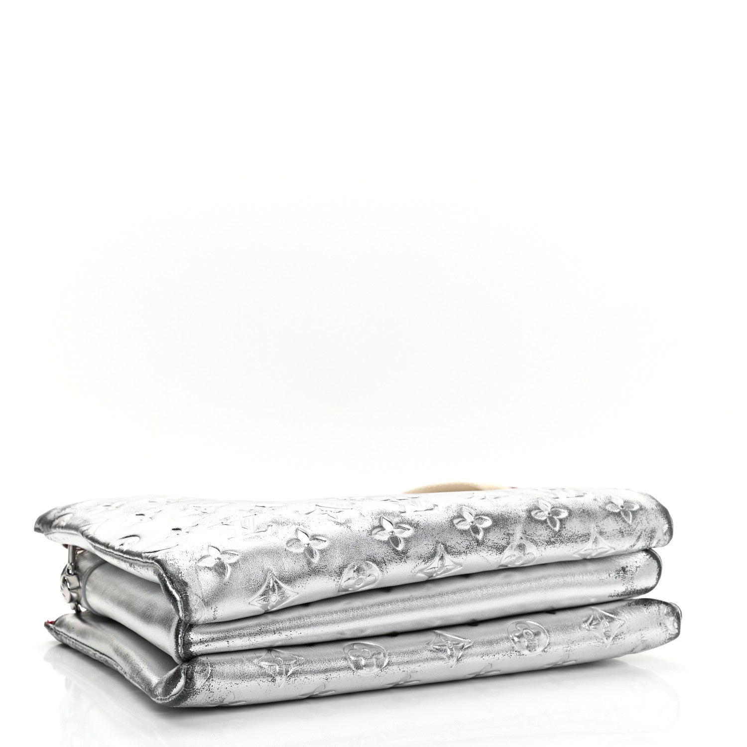 Louis Vuitton Metallic Lambskin Embossed Monogram Coussin PM Silver 4 of 17