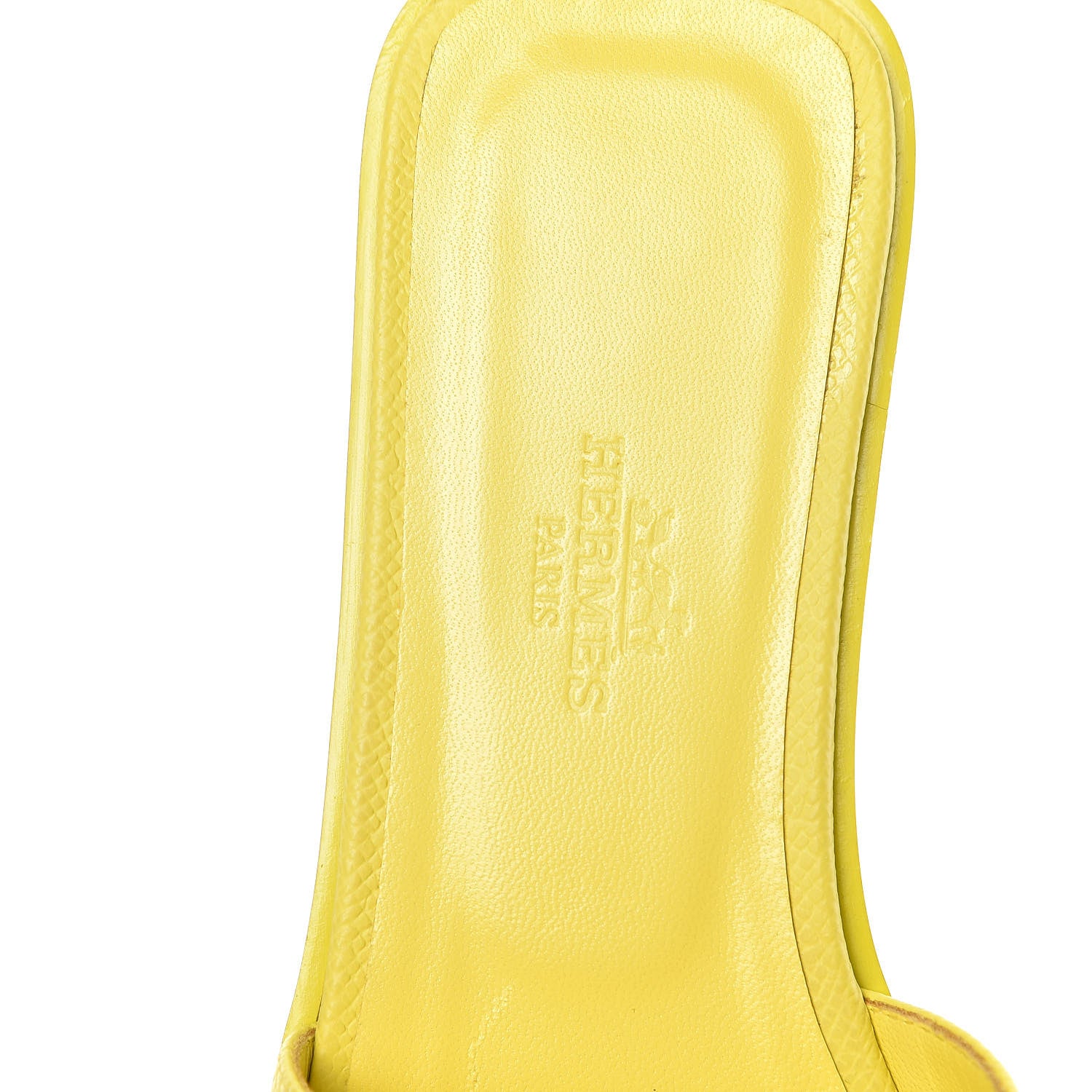 Hermes Epsom Oran Sandals 36 Jaune Pollen 5 of 9
