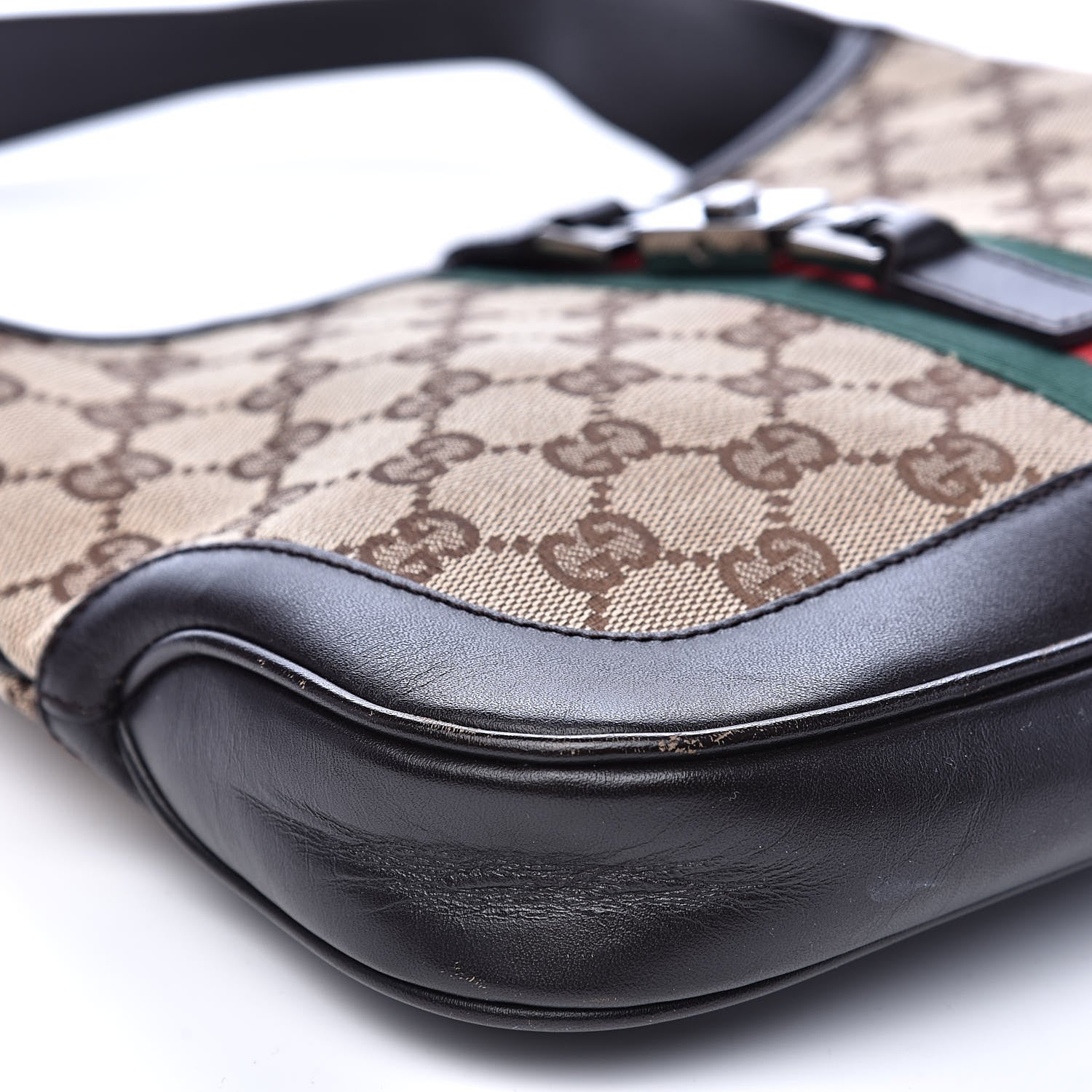 Gucci Monogram Web Small Jackie O Hobo Dark Brown 8 of 13
