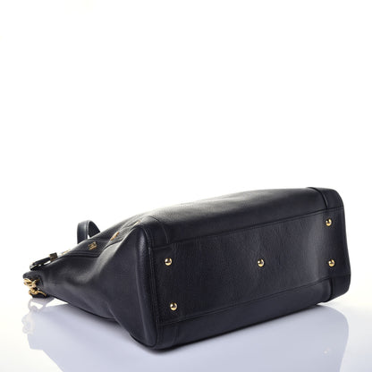 MCM Grained Calfskin Studded Tote Black 8 of 16