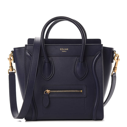 Celine Smooth Calfskin Nano Luggage Navy Blue 1 of 11