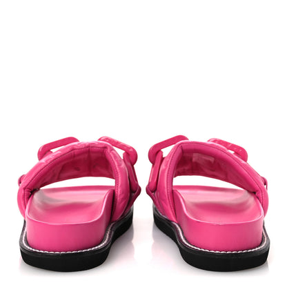 Louis Vuitton Calfskin Embossed Monogram Sunset Flat Comfort Mule 38.5 Rose Pop 6 of 13