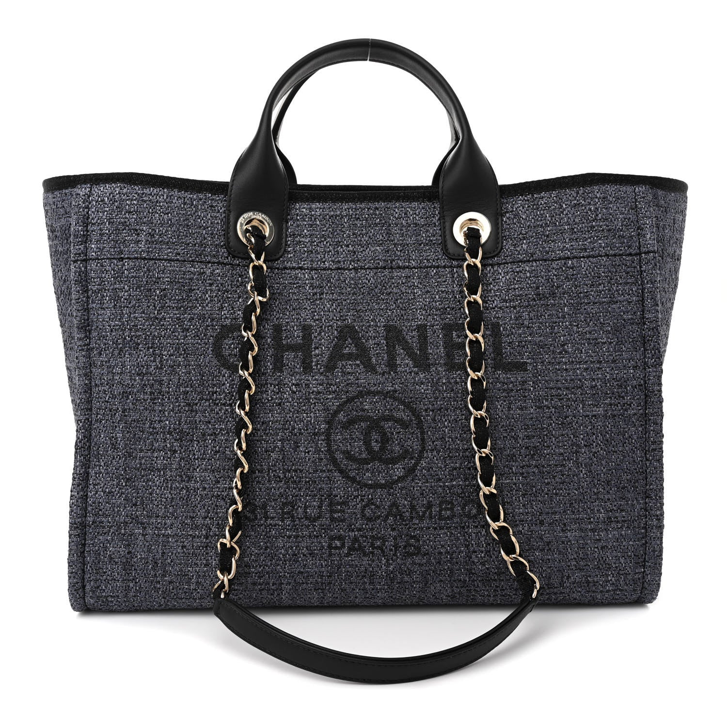 Chanel Lurex Boucle Medium Deauville Tote Black 1 of 11