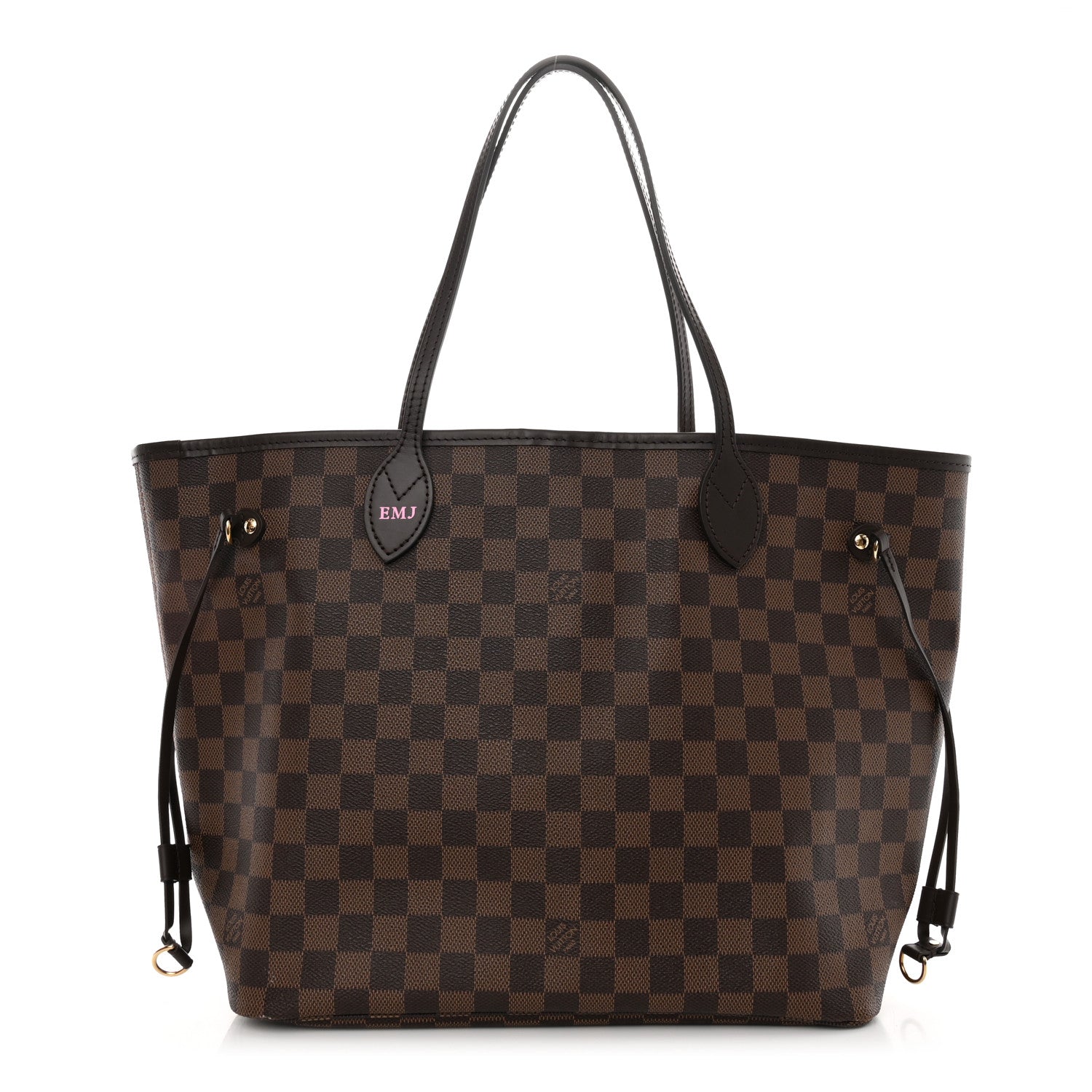 Louis Vuitton Damier Ebene Neo Neverfull MM Rose Ballerine 1 of 10