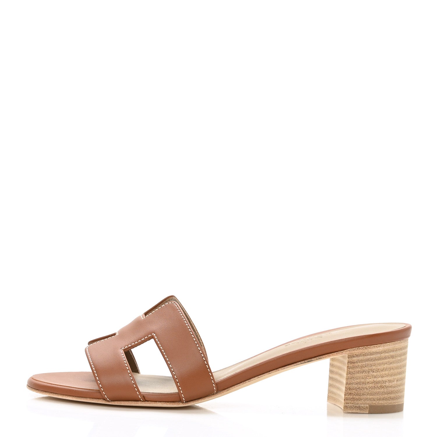 Hermes Calfskin Oasis Sandals 36 Gold 1 of 9