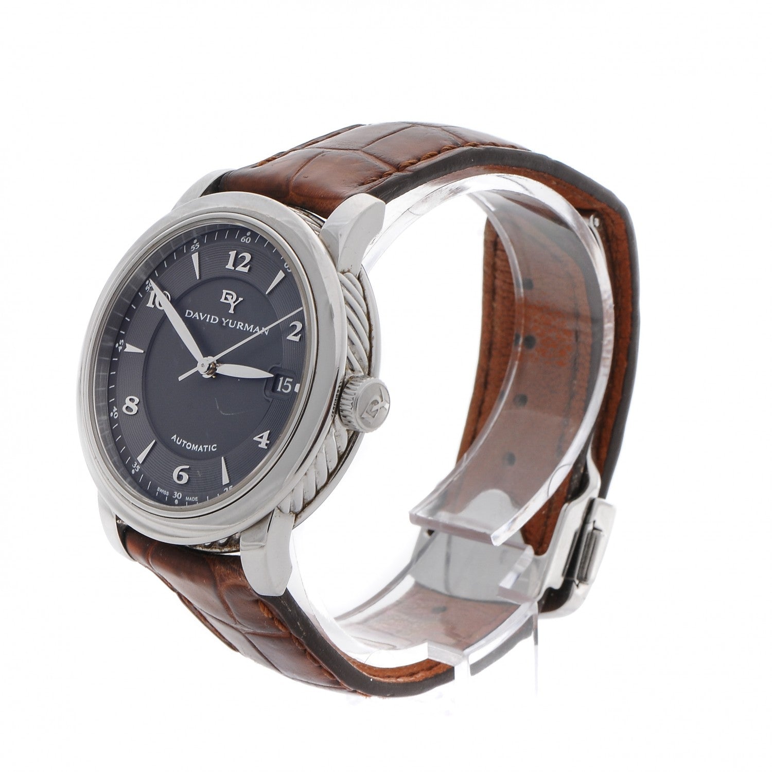 David Yurman Stainless Steel Alligator 40mm Automatic Watch Grey 3 of 12