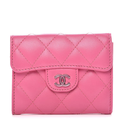 Chanel Lambskin Quilted CC Card Holder Pink 1 of 11