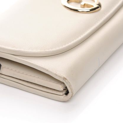 Gucci Calfskin 1973 Continental Clutch Wallet Off White 2 of 12