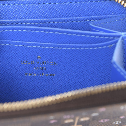Louis Vuitton Damier Ebene 2019 Christmas Animation Zippy Coin Purse Blue 5 of 7