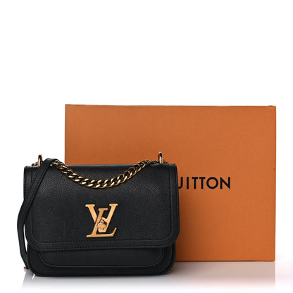 Louis Vuitton Grained Calfskin Lockme Chain Bag Black 14 of 14
