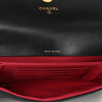 Chanel Lambskin Quilted Chanel 19 Flap Clutch Black 7 of 8