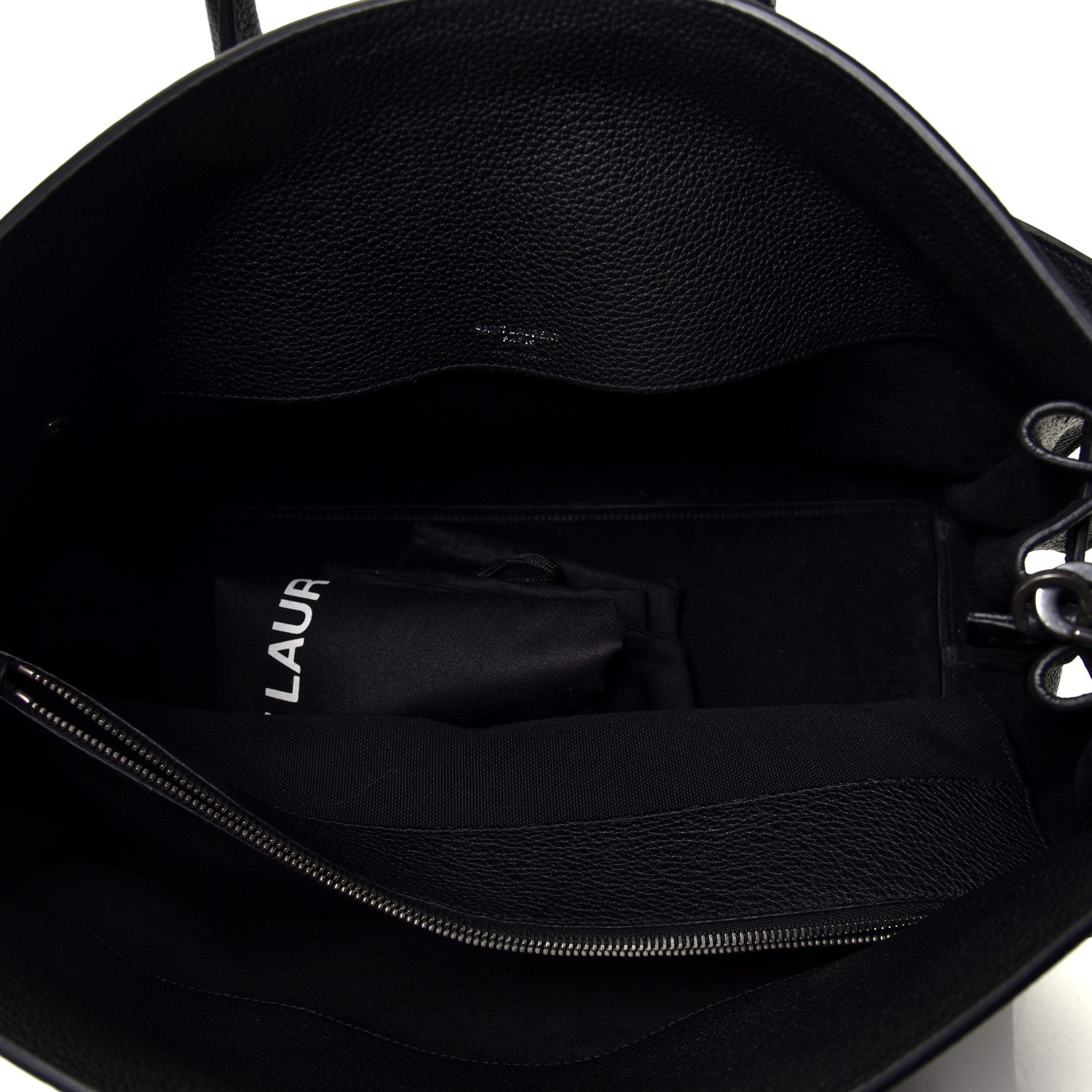 Saint Laurent Grained Calfskin Medium Souple Sac De Jour Black 4 of 4