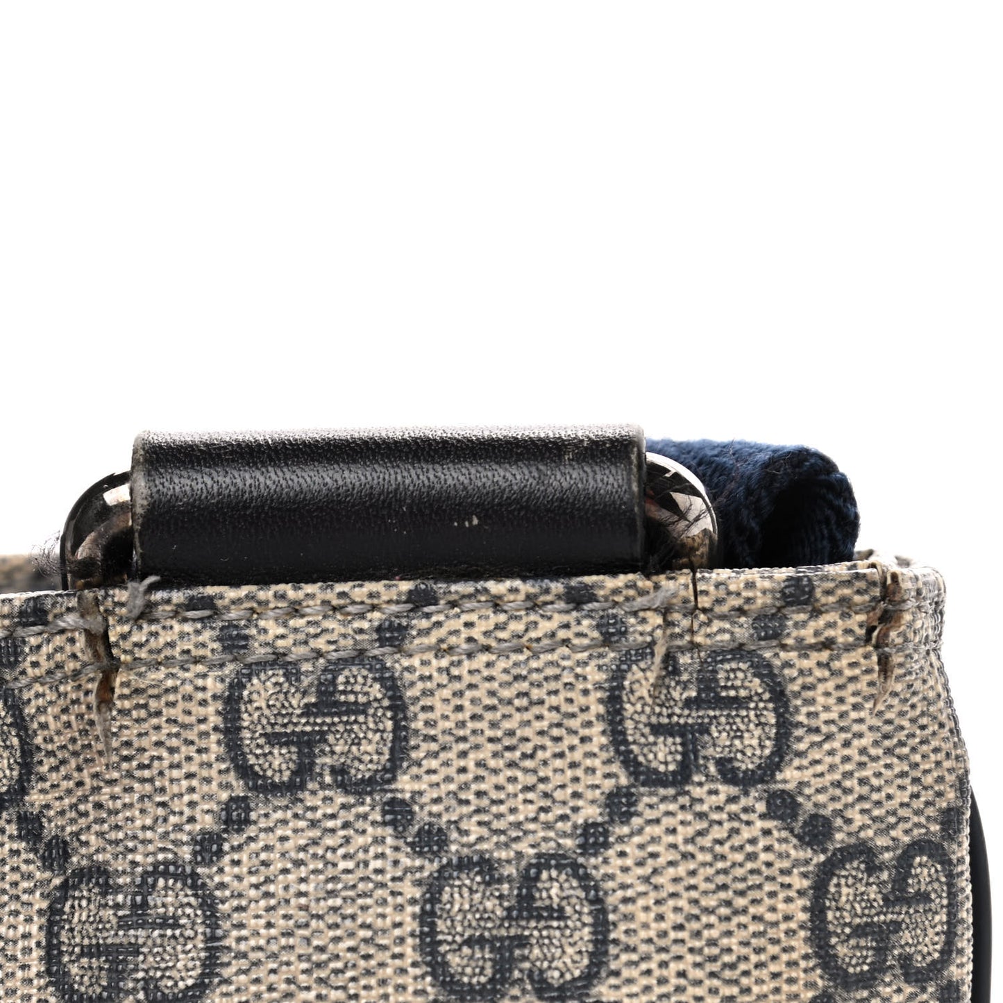 GG Plus Monogram Large Flat Messenger Bag Beige Blue