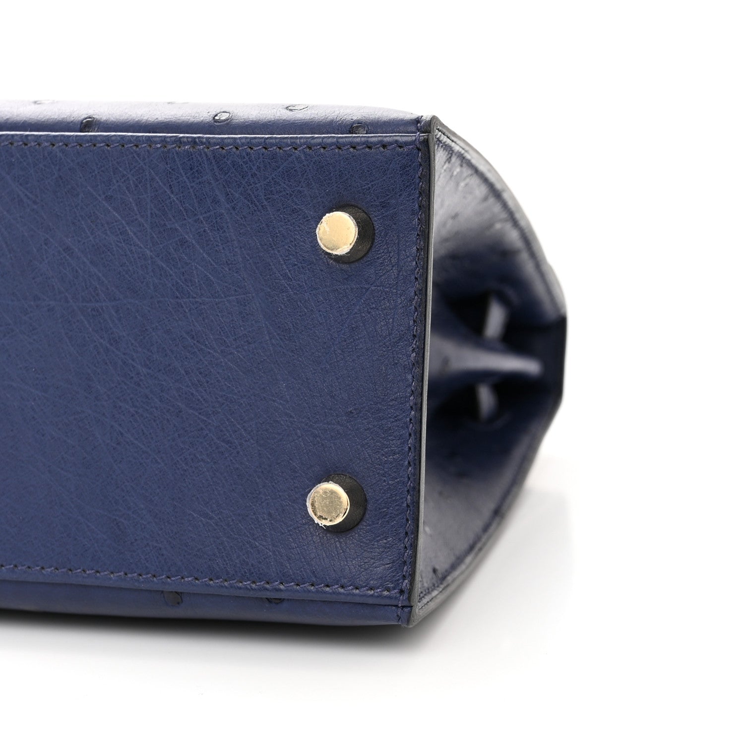 Hermes Ostrich Kelly Sellier 25 Bleu Iris 10 of 12