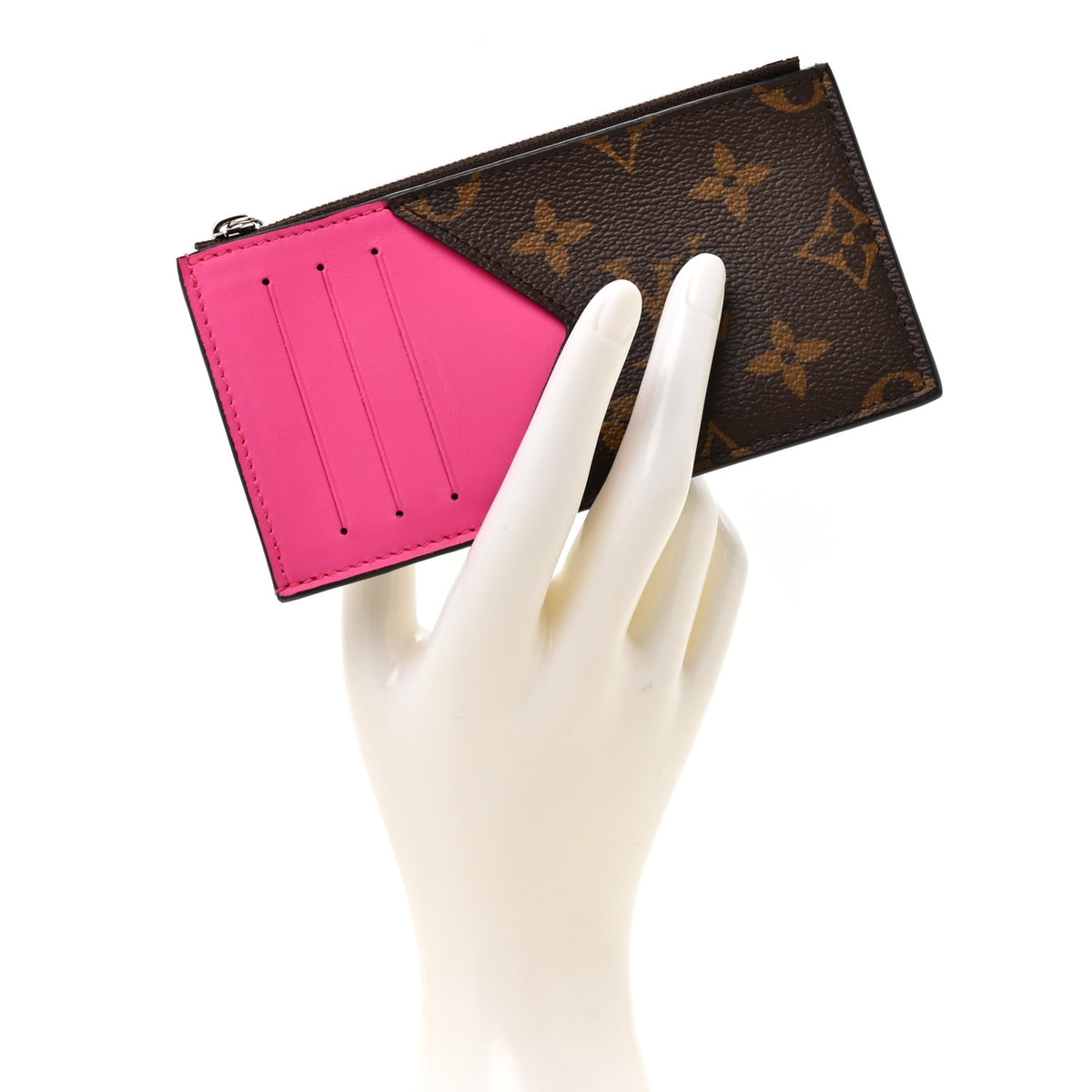Louis Vuitton Monogram Calfskin Coin Card Holder Rose 2 of 7