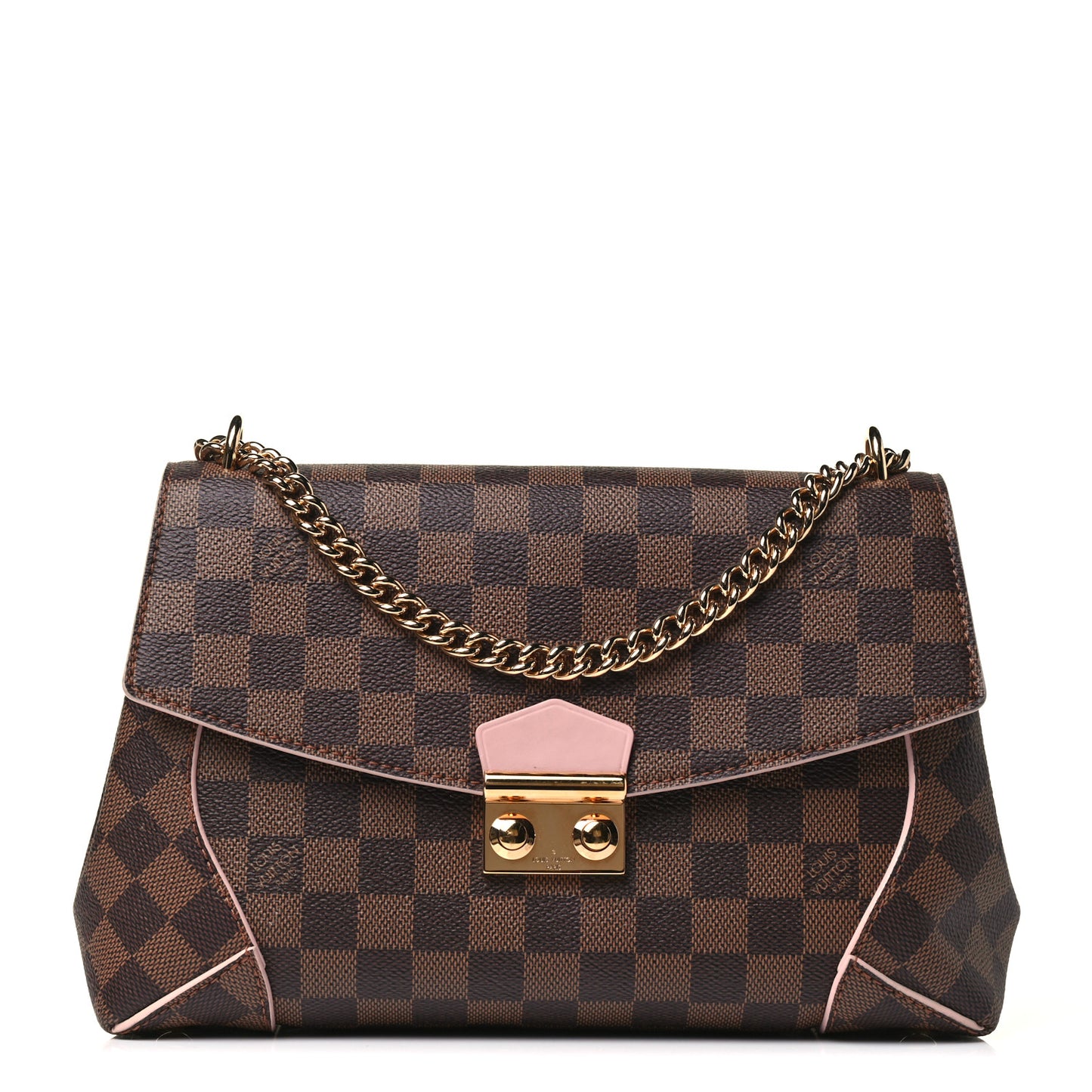 Damier Ebene Caissa Clutch Rose Ballerine