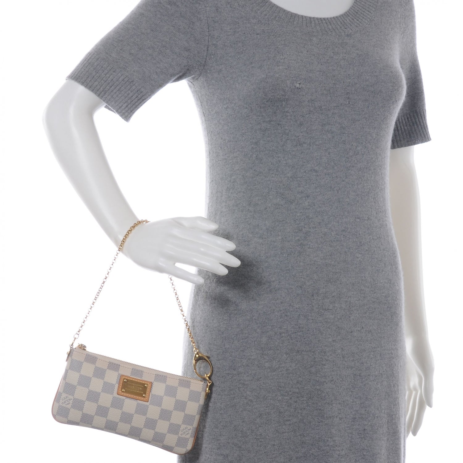 Louis Vuitton Damier Azur Pochette Milla MM 2 of 7