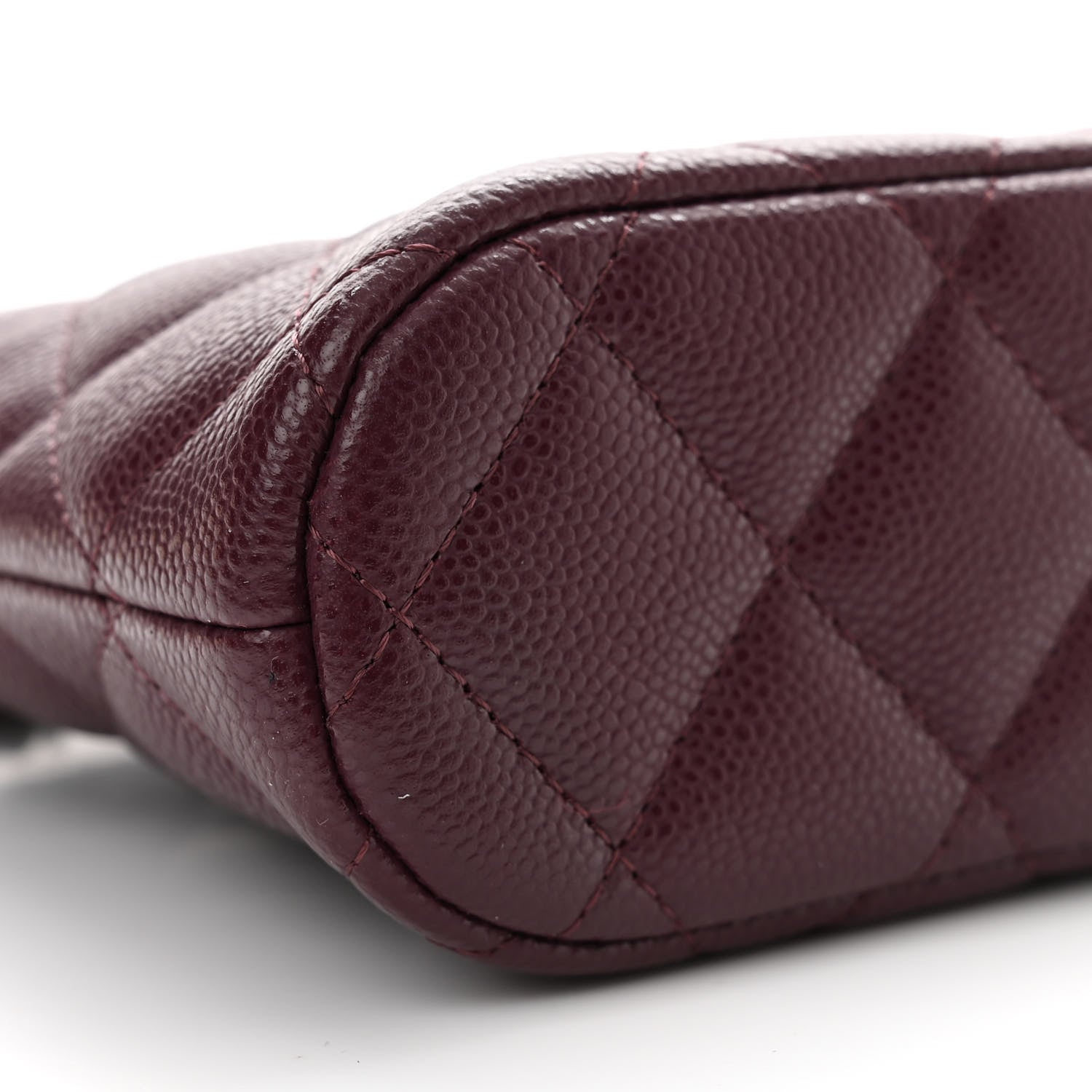 Chanel Caviar Quilted Classic Clutch With Chain Burgundy 9 of 12