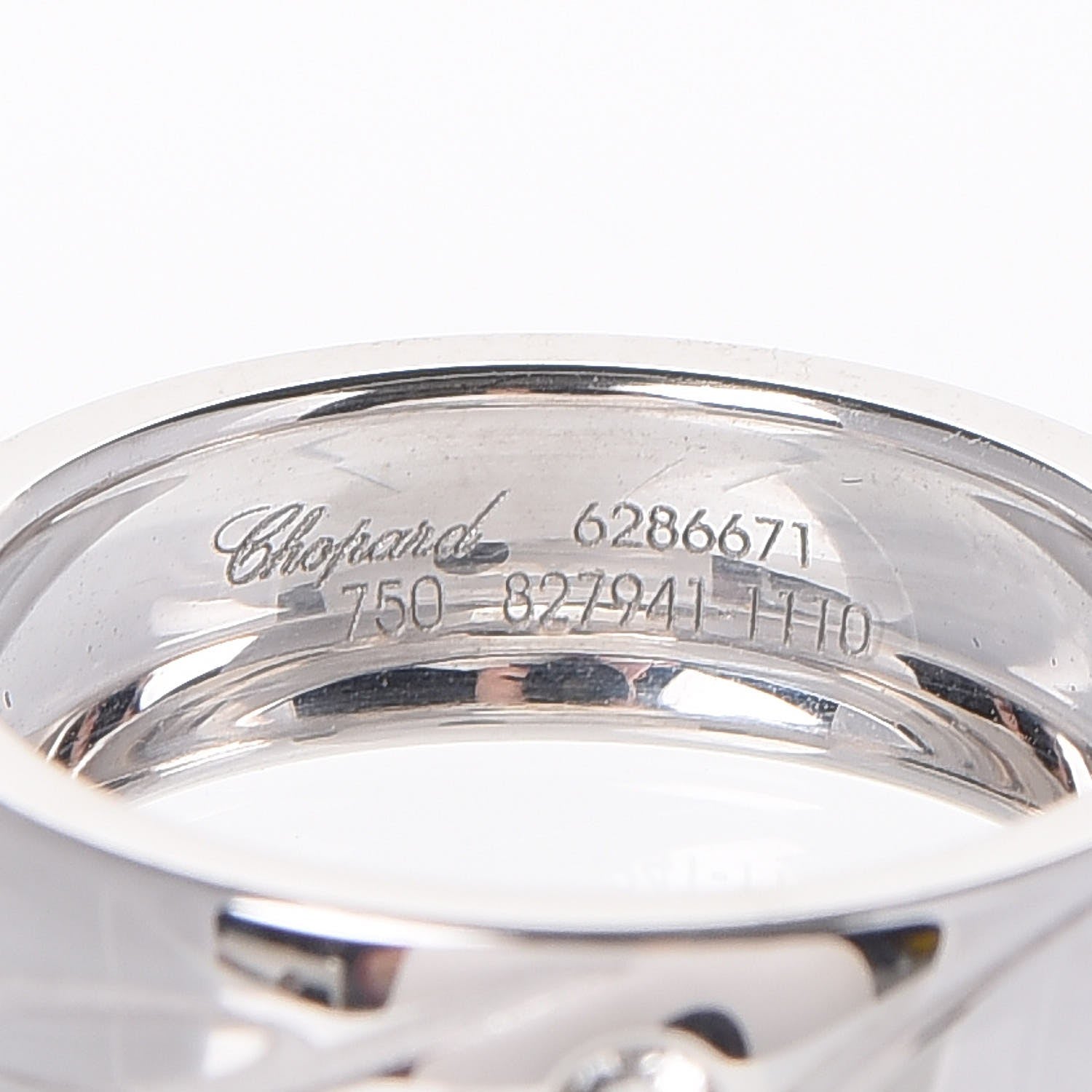 Chopard 18K White Gold Diamond Chopardissimo Ring 5 6 of 8