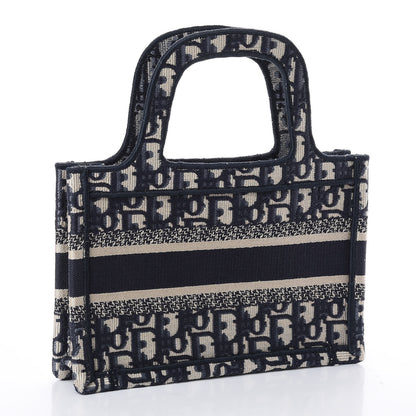 Christian Dior Oblique Mini Book Tote Blue Multicolor 2 of 9