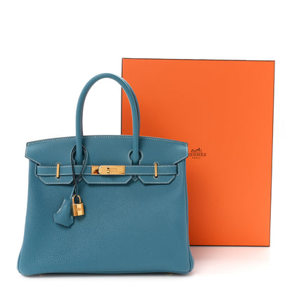 Hermes Togo BIRKIN 30 New Bleu Jean 11 of 11