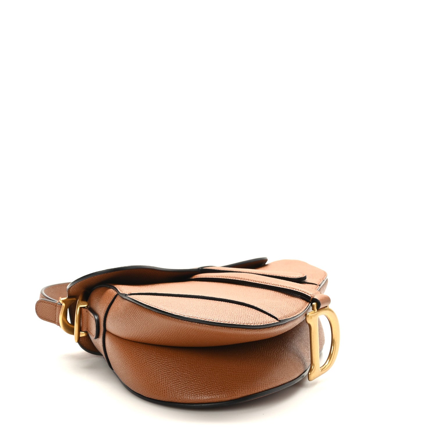Christian Dior Grained Calfskin Saddle Bag Camello 4 of 9