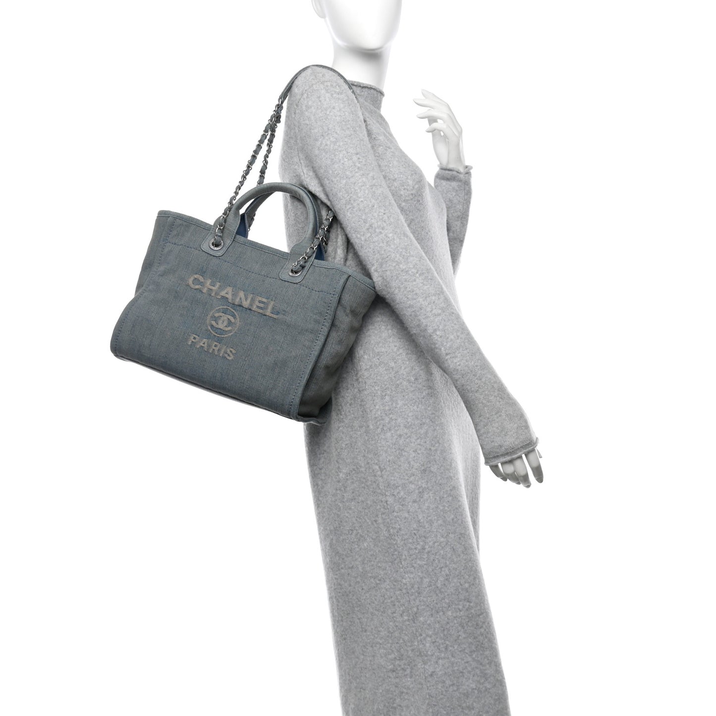 Denim Small Deauville Tote Light Blue