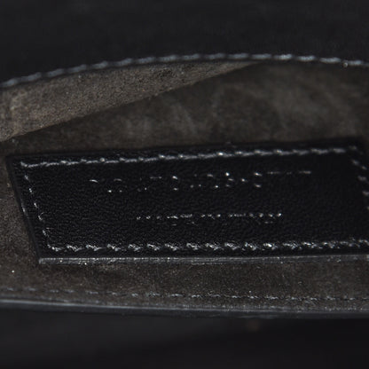 Saint Laurent Grained Calfskin Studded Medium Monogram Heart Sunset Black 9 of 11