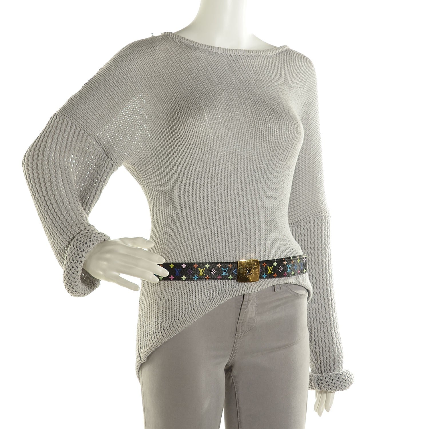 Louis Vuitton Monogram Multicolor LV Cut Reversible Belt 90 36 Black 2 of 10