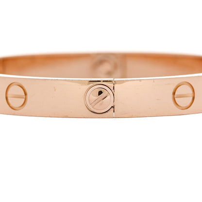 Cartier 18K Pink Gold 4 Diamond LOVE Bracelet 16 5 of 10