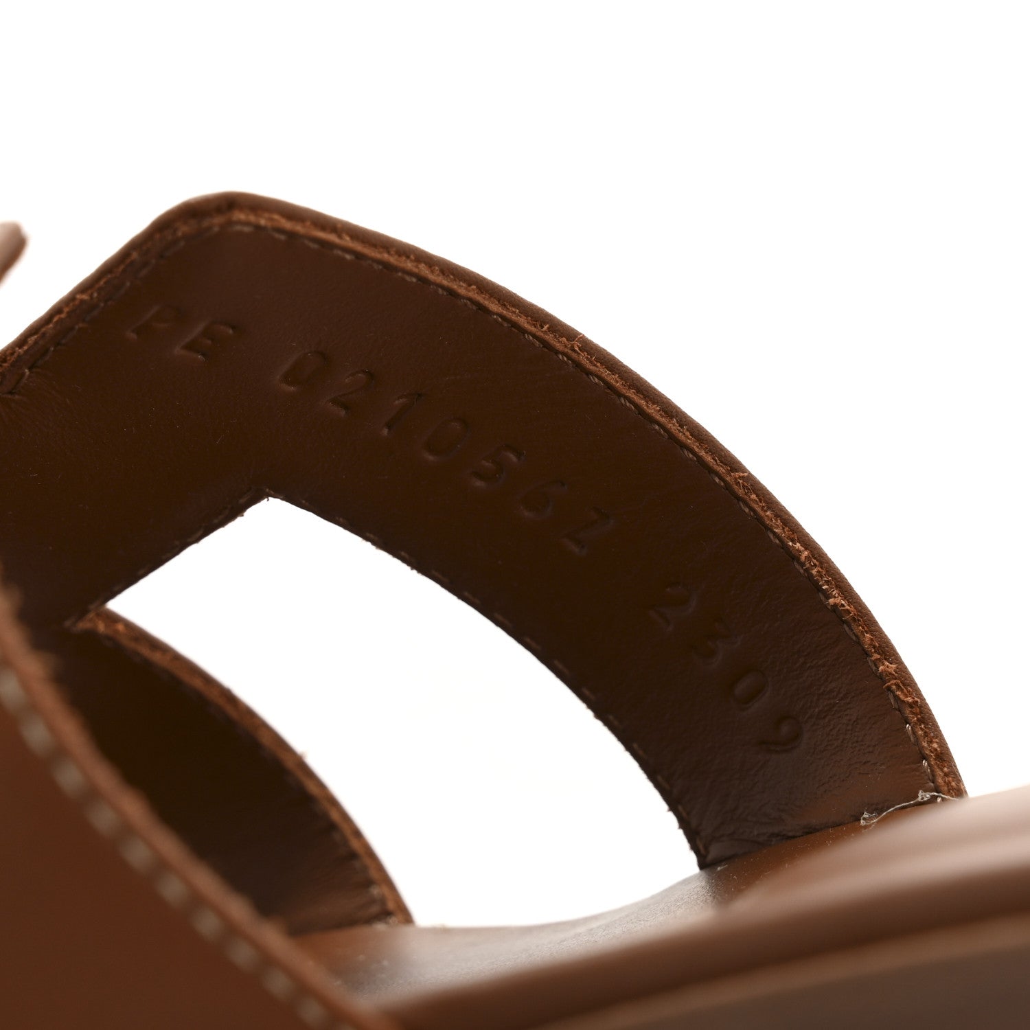 Hermes Box Calfskin Oran Sandals 37.5 Gold 9 of 10