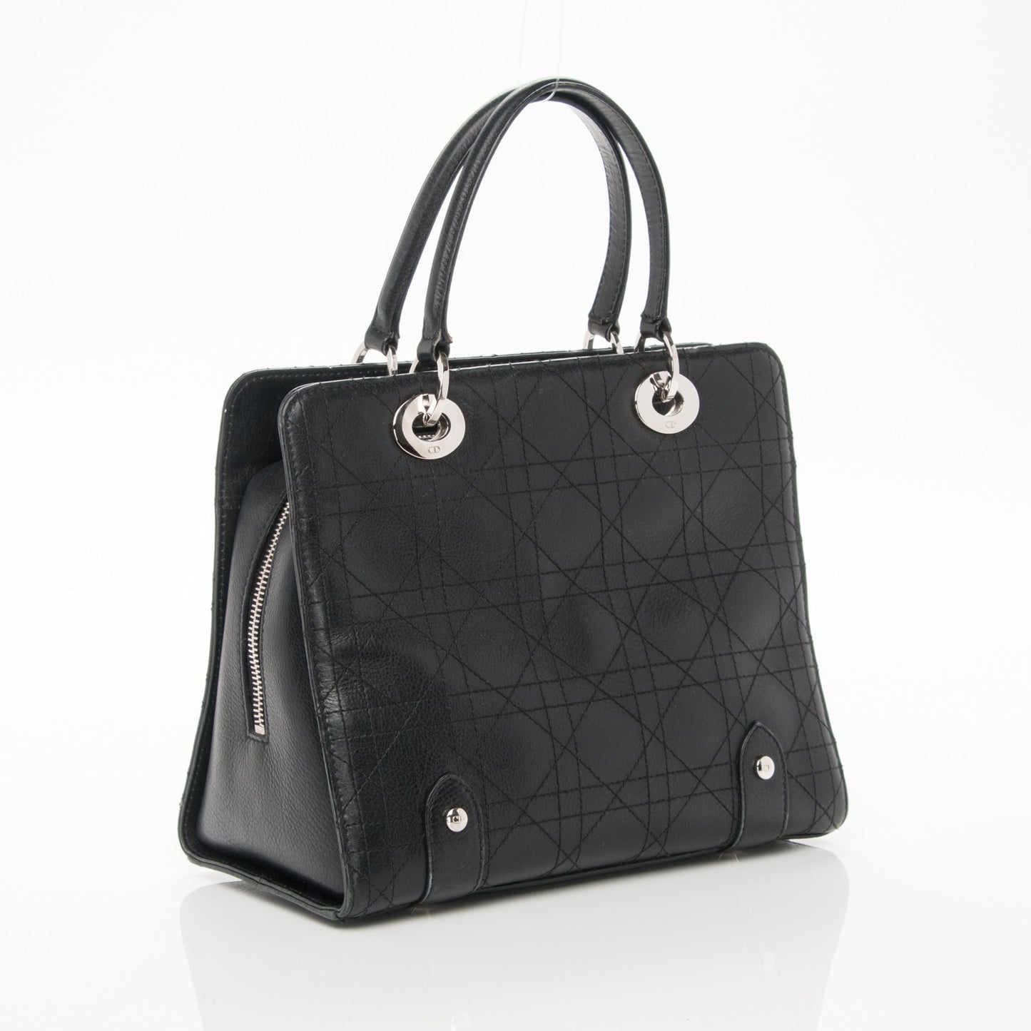 Calfskin Cannage Tote Black