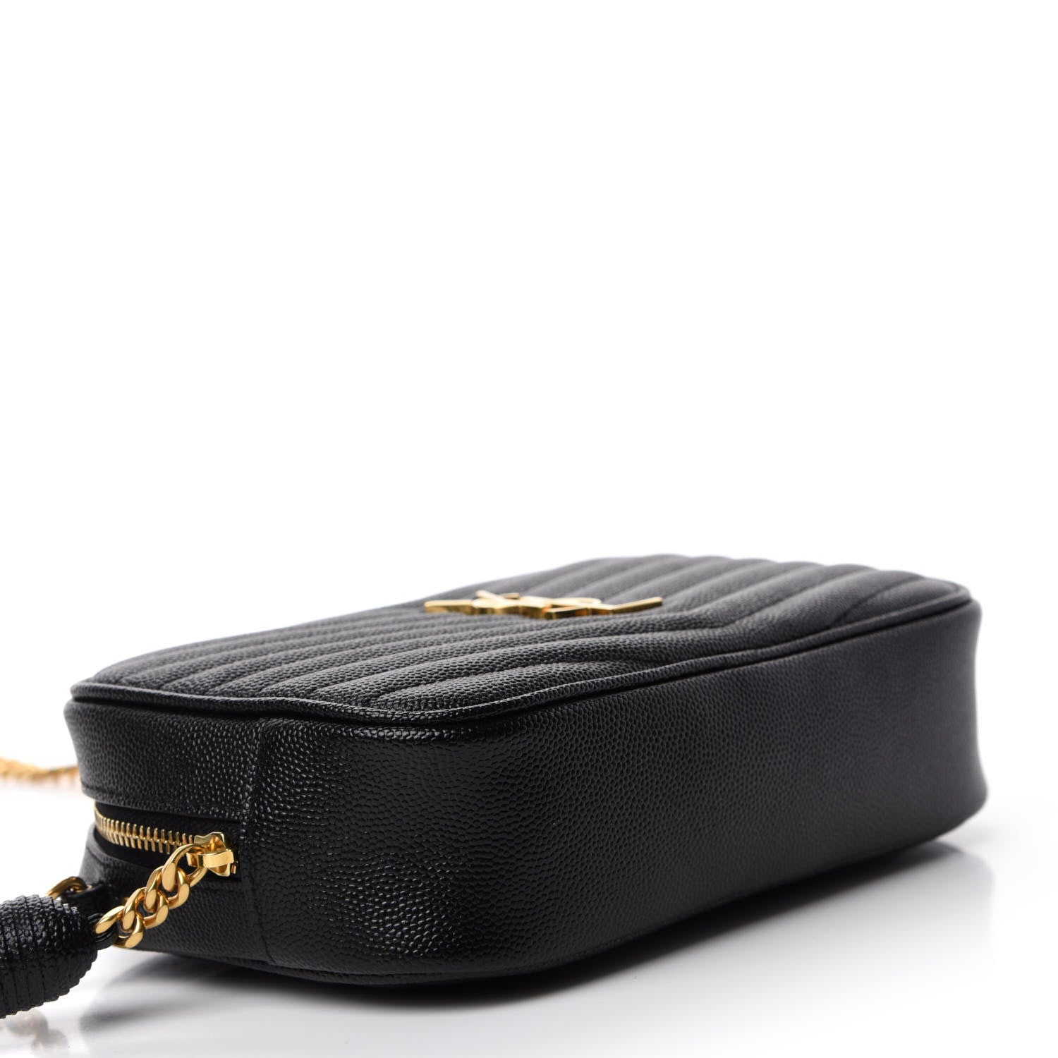 Saint Laurent Grain De Poudre Matelasse Monogram Mini Lou Camera Bag Black 4 of 11