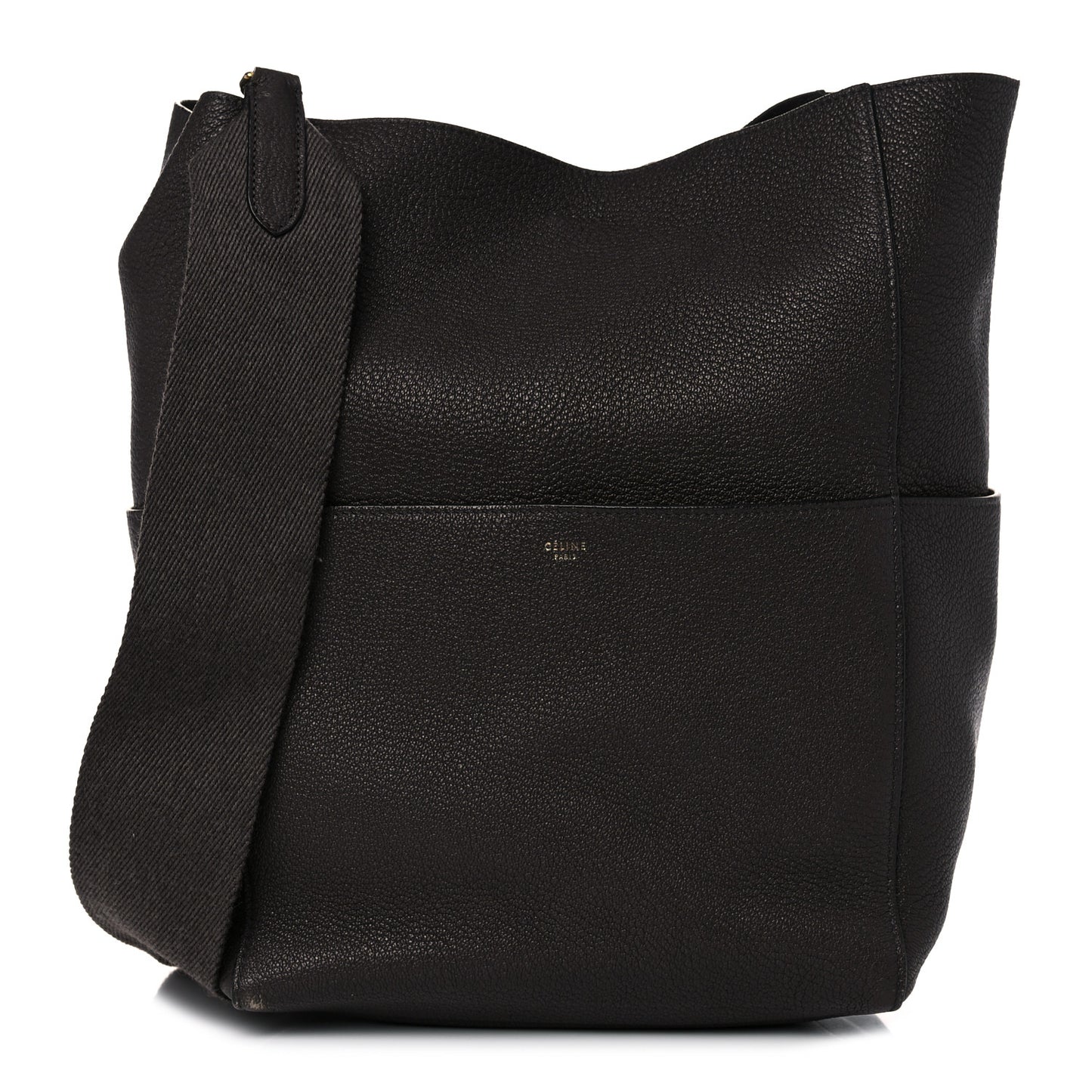 Goatskin Sangle Bucket Bag Dark Taupe